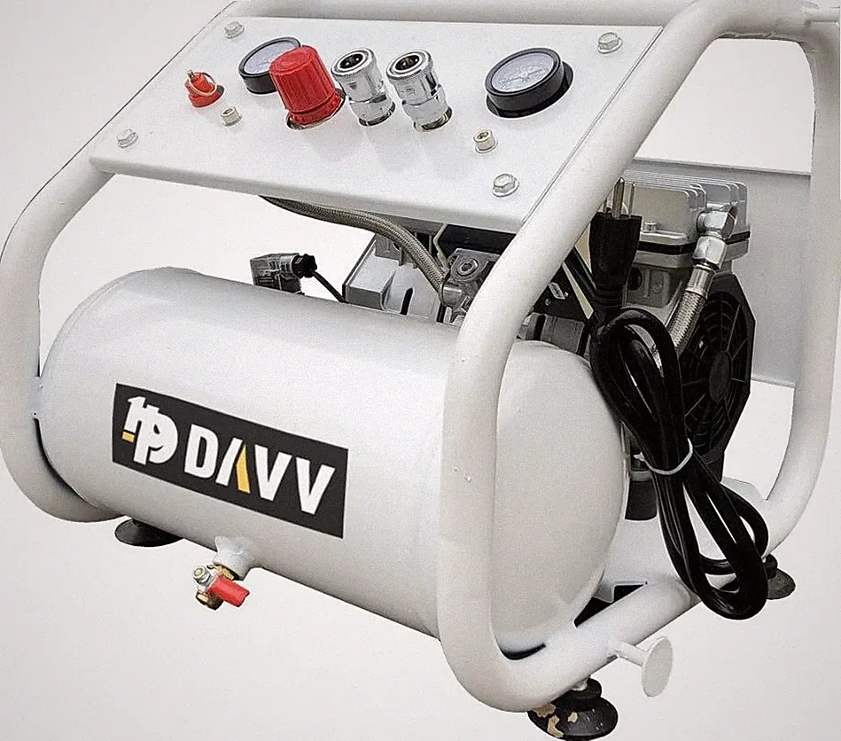 1 HP 2 Gal 7.6L Ultra Quiet Oil-free Portable Air Compressor 110V 3.9Cfm 0.8mpa
