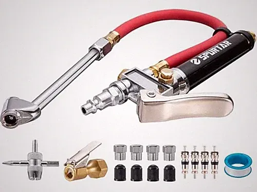 10-120 PSI Heavy Duty Tire Pressure Gauge with Inflator Air Chuck with
