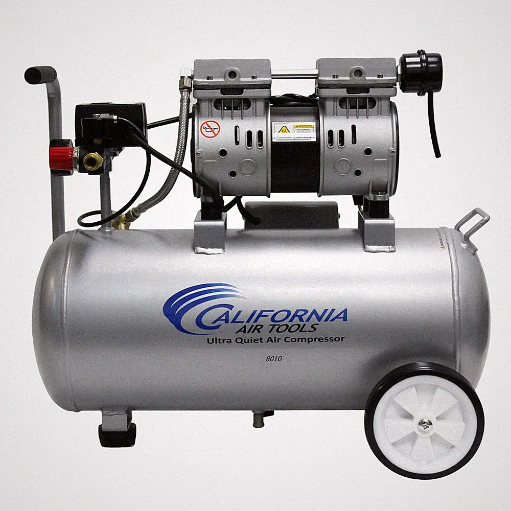8010 1.0 HP Ultra Quiet and Oil-Compressor, 8 Gallon Steel Tank, Lightweight...