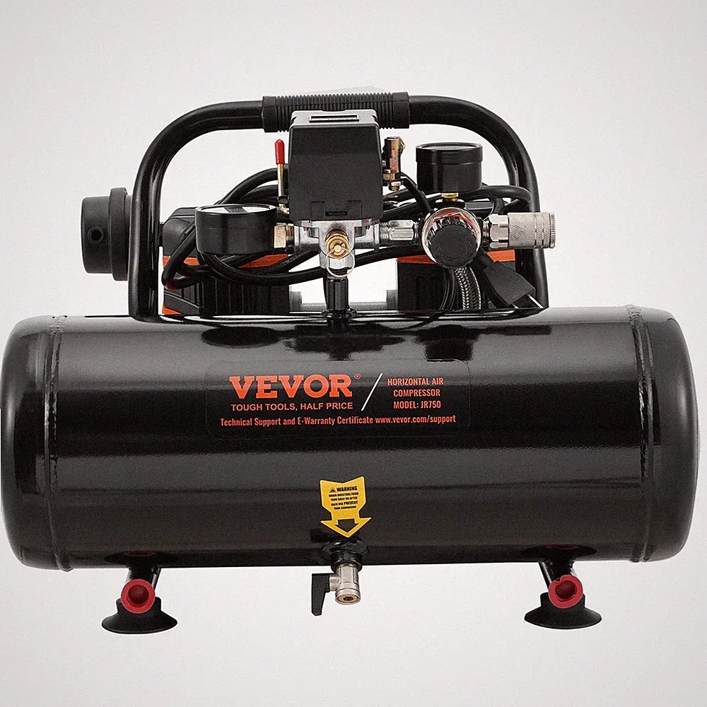 8bar Portable Air Compressor - 2 Gallon Oil-Free Compact for Home & Workshop