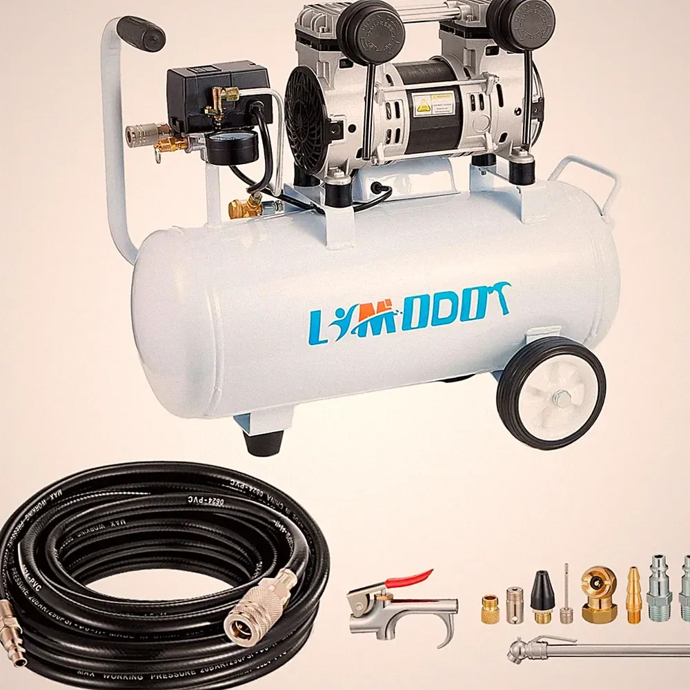 Air Compressor Steel Tank Quiet 68dB 5Gallon Oil-Free Electric Garage Tool