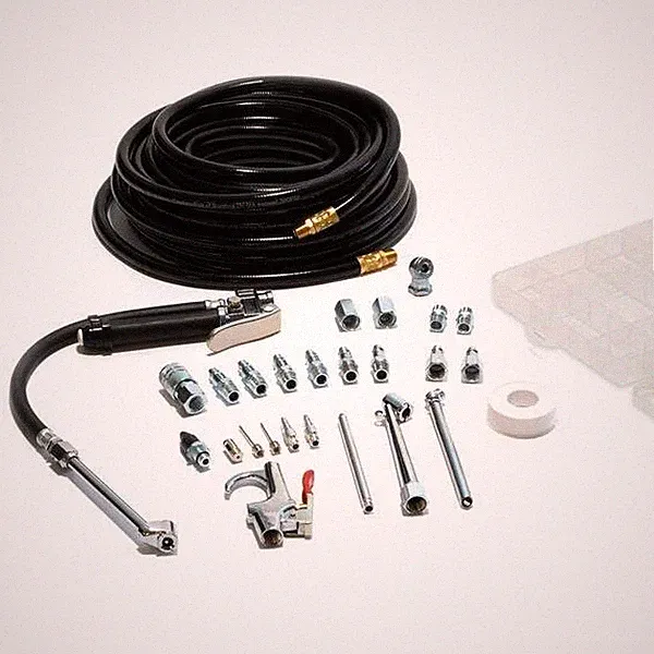 Garage Tire Inflator w/ Air Compressor Accessory Kit 20-Pcs with 50 ft. Air Hose
