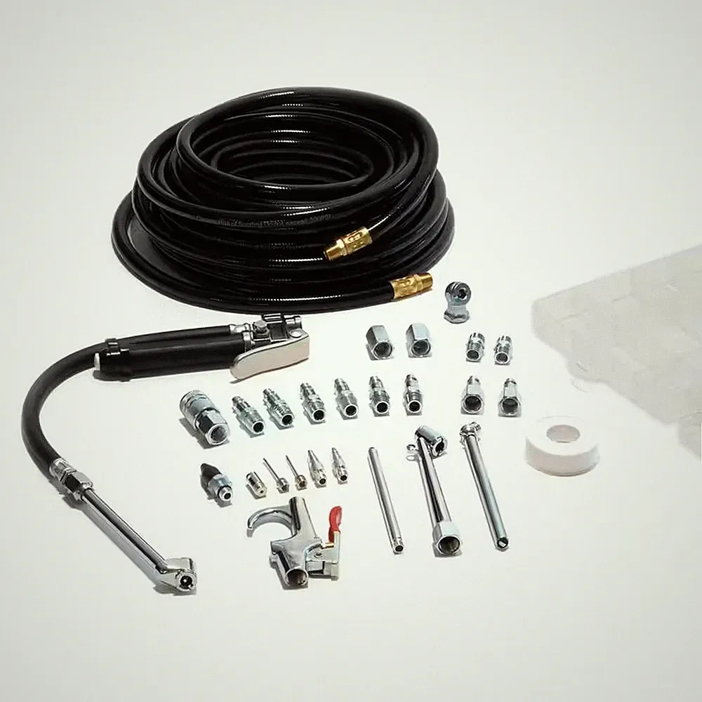 Garage Tire Inflator with Air Compressor Accessory Kit and 50 Ft. Air Hose (20-P