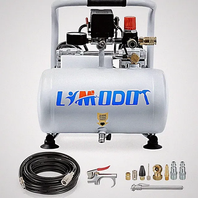 Limodot Ultra Quiet Air Compressor, Only 60dB, 1 Gallon Steel Tank, Oil-Free -m