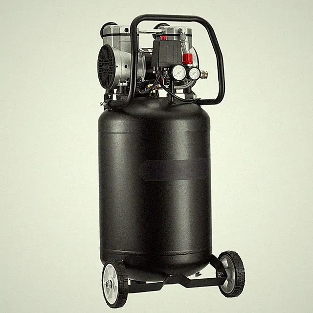 Portable Oil-Free Air Compressor: 10-Gal, 2HP, 4.8 SCFM@90PSI, 125PSI, Wheeled
