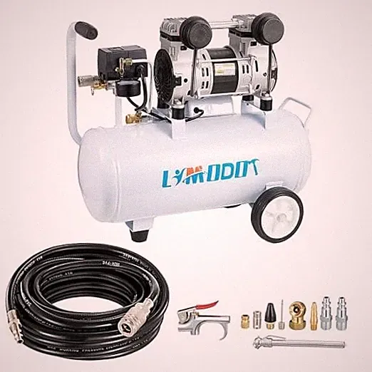 Quiet Air Compressor, Only 68dB, 5 Gallon Steel 5 gallon with accessory kit