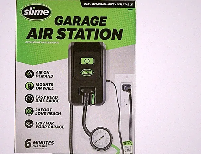 Slime Garage Pro Power Inflation Station Tire Inflator, 40082, Wall Mount NEW