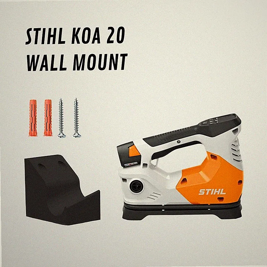 STIHL KOA 20 wall mount, garage organization, air compressor from STIHL.