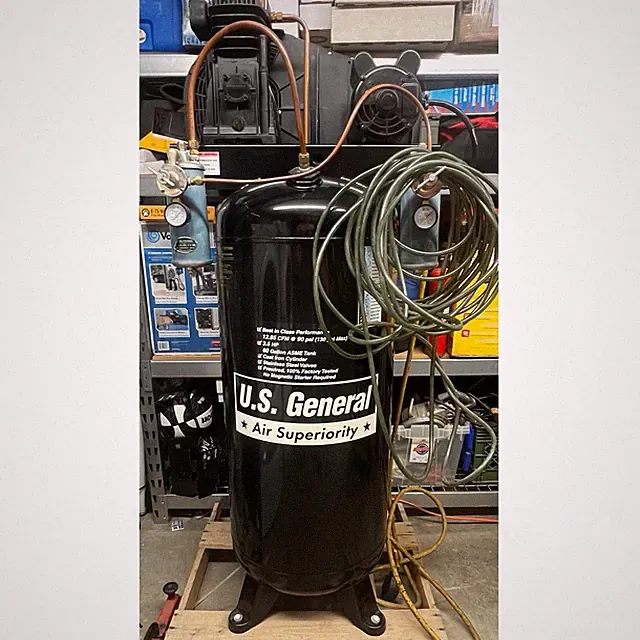 U.S. General Air Compressor 130 PSI Max Model US660V Rarely Used Garage Home
