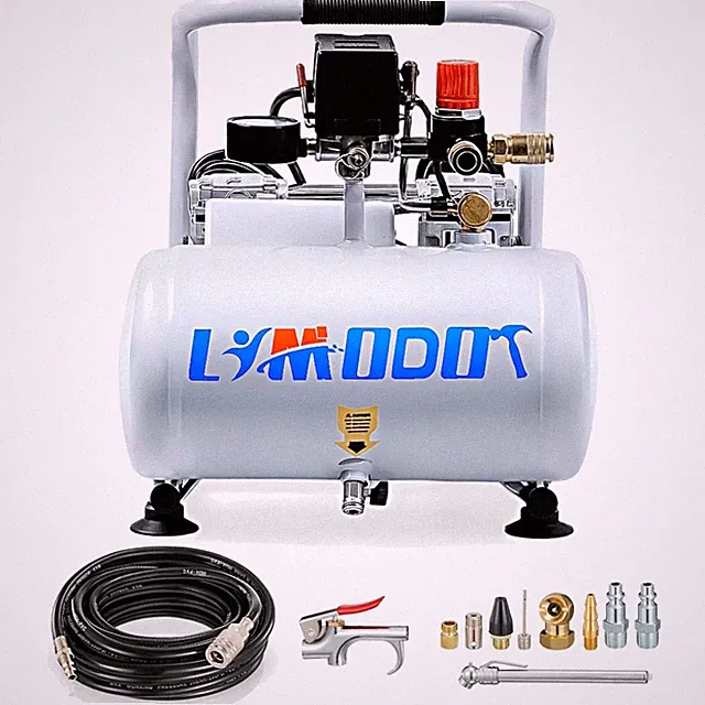 Ultra Quiet Oil-Free Air Compressor 1G Steel Tank 60dB for Tools Garage